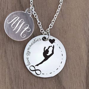 Turnen ketting, gymnastiek ketting voor meisjes, gymnastiek ketting gepersonaliseerd, gymnast ketting, gymnastiek geschenken, cadeau voor gymnast