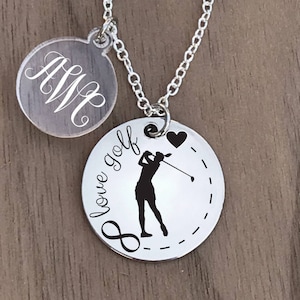 Golf Necklace, Golf Jewelry, Womens Golf Necklace, Girls Golf Necklace, Girls Golf Jewelry, Womens Golf Jewelry, Girls Golf Gift,Golfer Gift