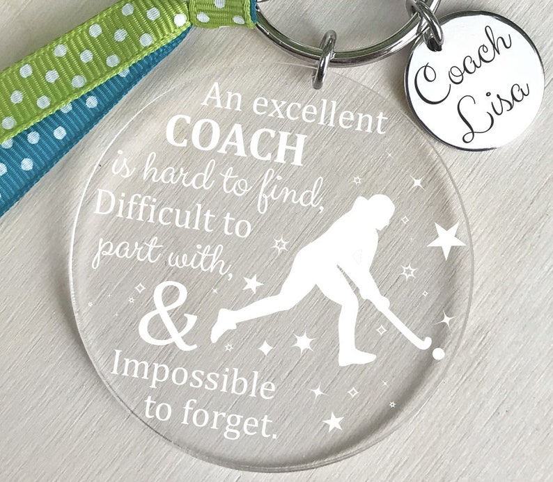 Field Hockey Coach Gift Field Hockey Coach Keychain Hockey Etsy