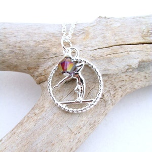 Turnen ketting, gymnastiek geschenken, gymnastiek sieraden, gymnast ketting, cadeau voor gymnast