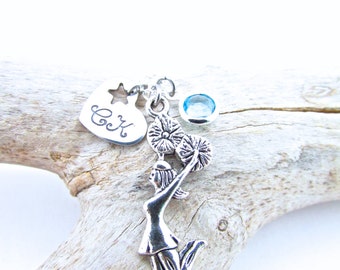 Cheer Collana Cheerleader In Argento 925 Con Ciondolo Cuore - Regalo Per Ragazze E Donne
