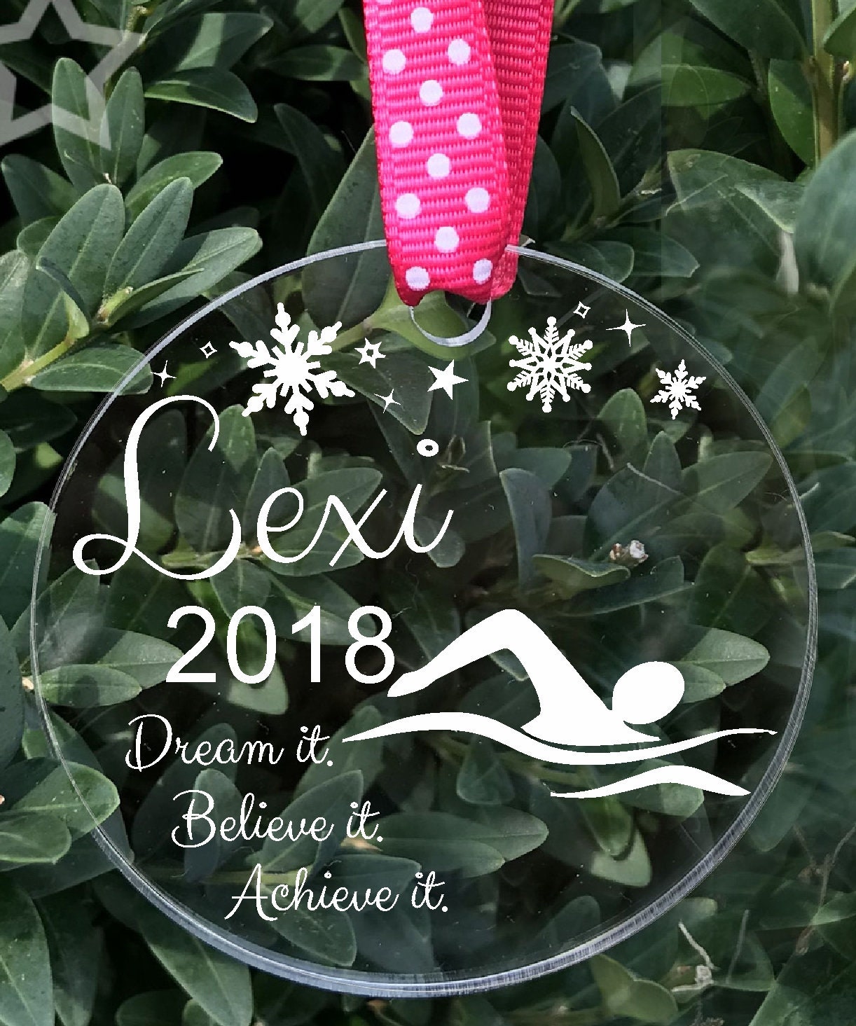 Swim Ornament Swimmer Ornament Swimming Ornament Sports Etsy