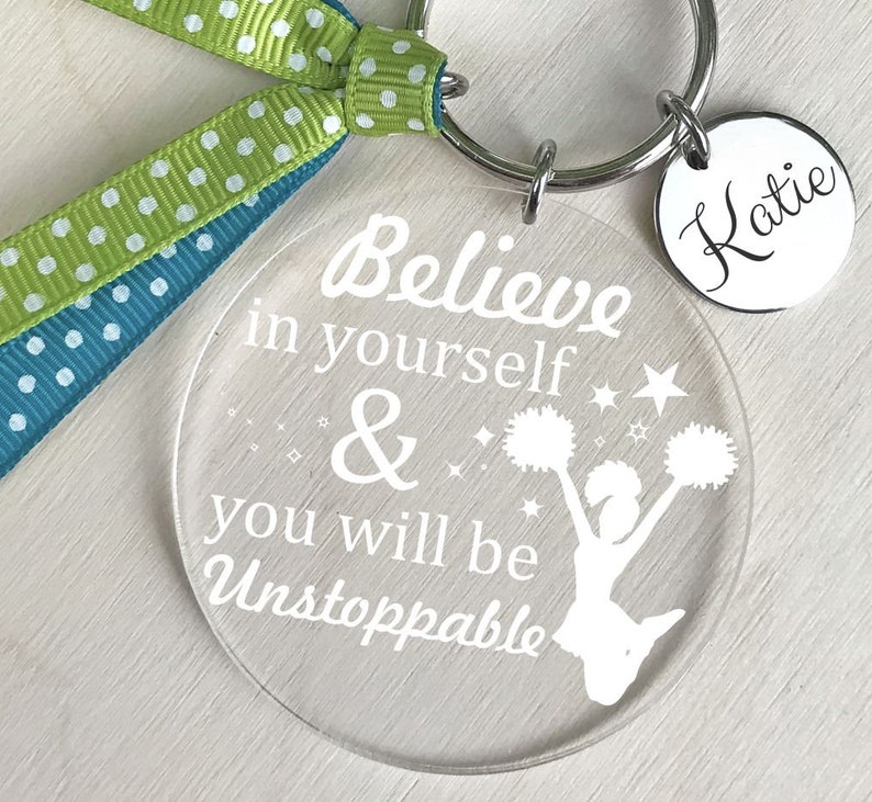 Cheerleading Keychain, Cheer Bag Tags, Cheer Keychain, Cheerleader ...