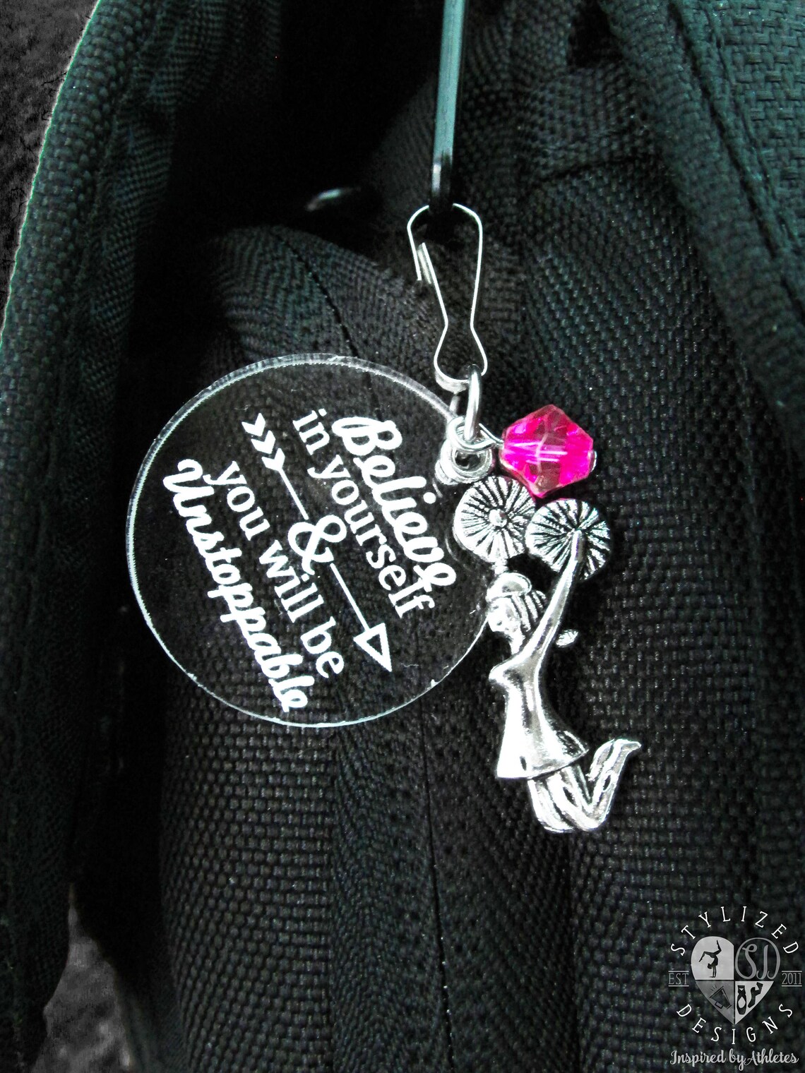 Cheerleading Gifts Cheer Zipper Pull Cheer Bag Tag Cheer Etsy