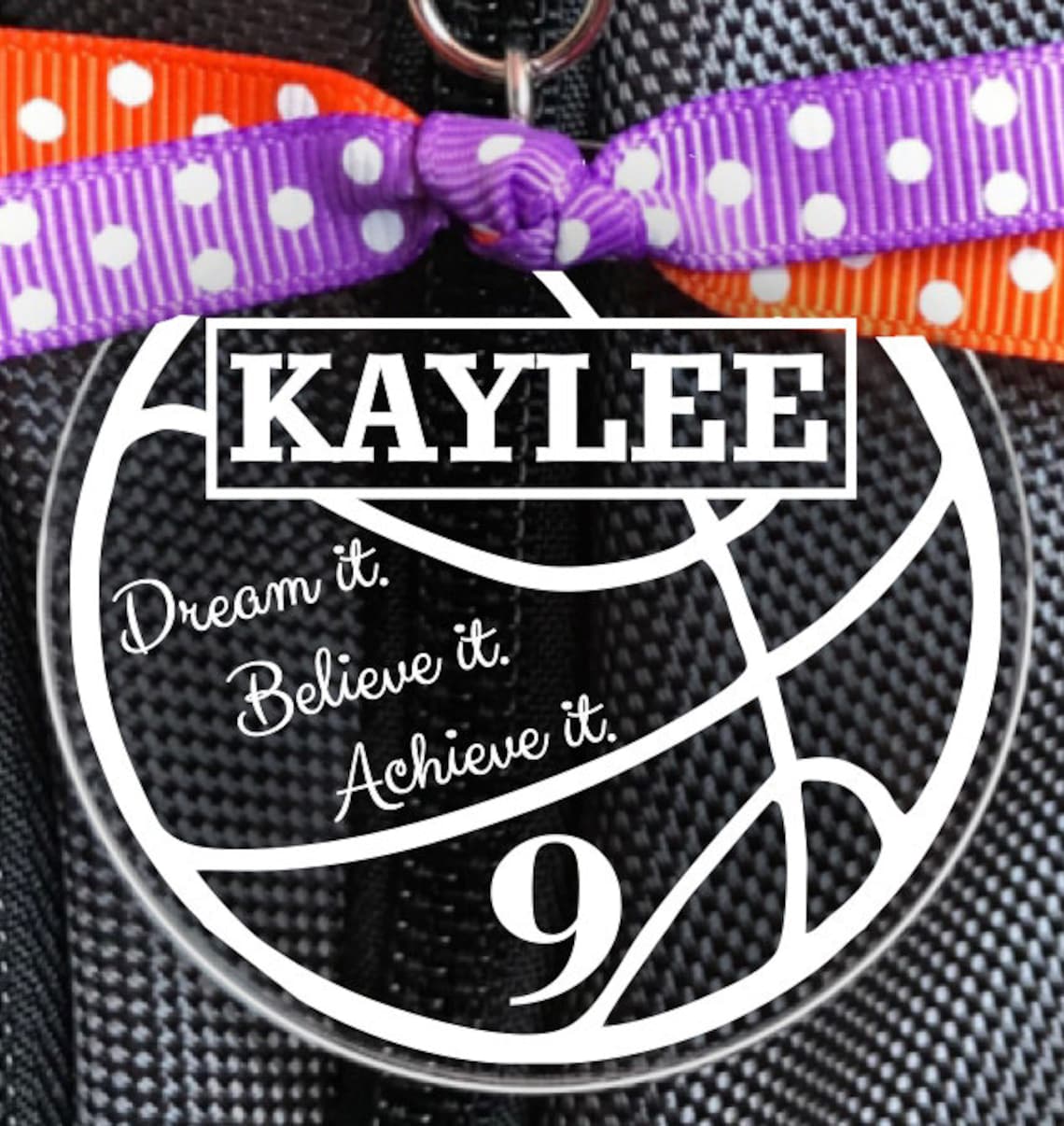 Basketball Bag Tag Basketball Name Tag Basketball Zipper Etsy
