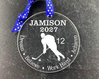 Hockey Boy Ornament, Boys Hockey Ornament, Hockey Team Ornament, Hockey Player Ornament, Hockey Gifts, Hockey Team Gifts