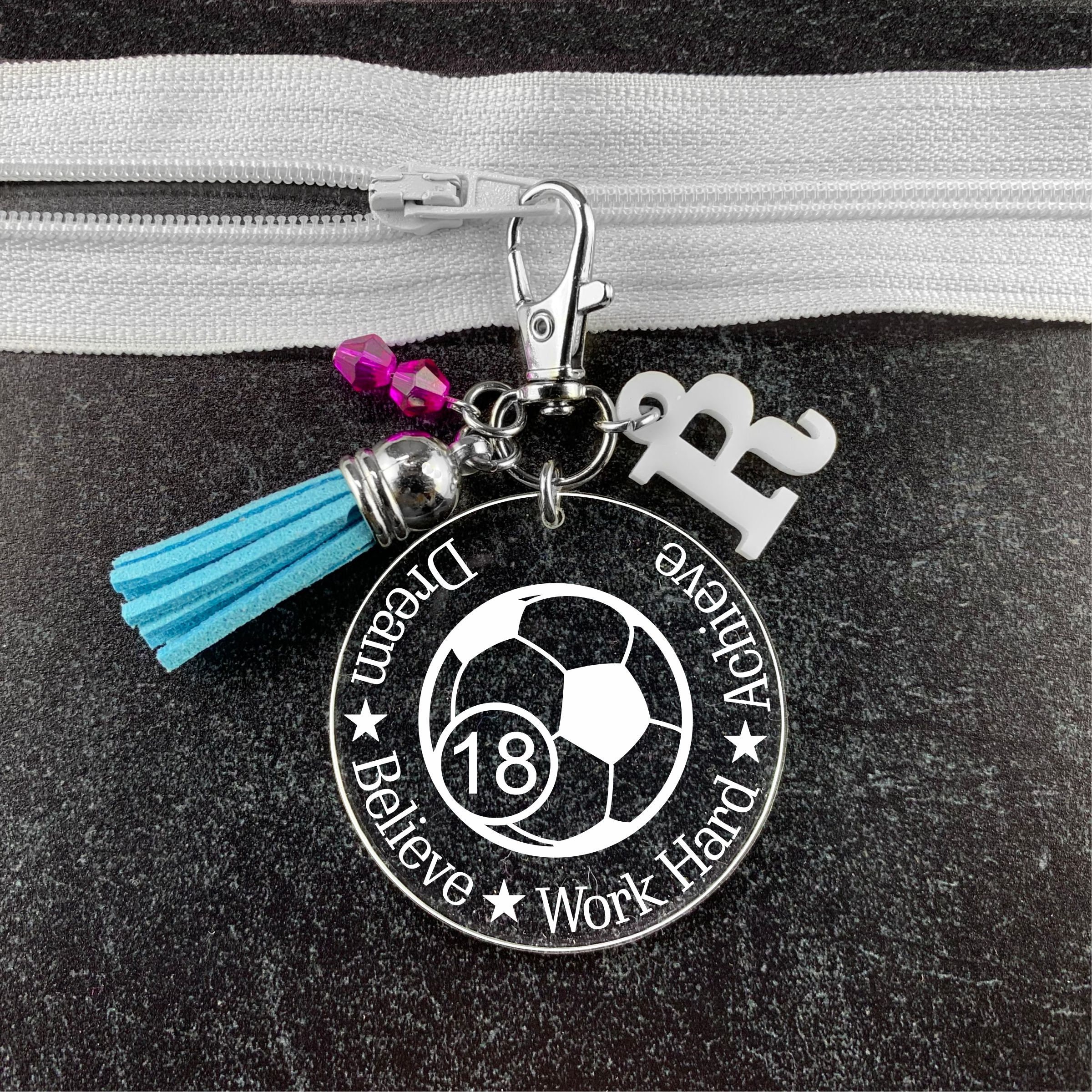 Soccer Girl Gifts, Girls Soccer Gifts, Soccer Zipper Pull