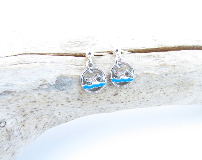 Swimming Earrings, Swim Earrings, Swimming Jewelry, Gifts for Swimmers, Swimmer Gift, Swim