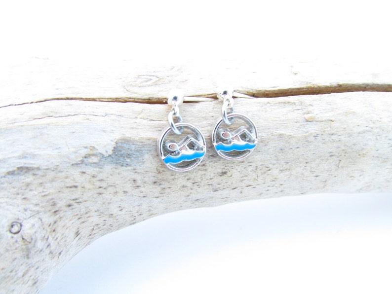 Swimming Earrings Swim Earrings Swimming Jewelry Gifts for Etsy