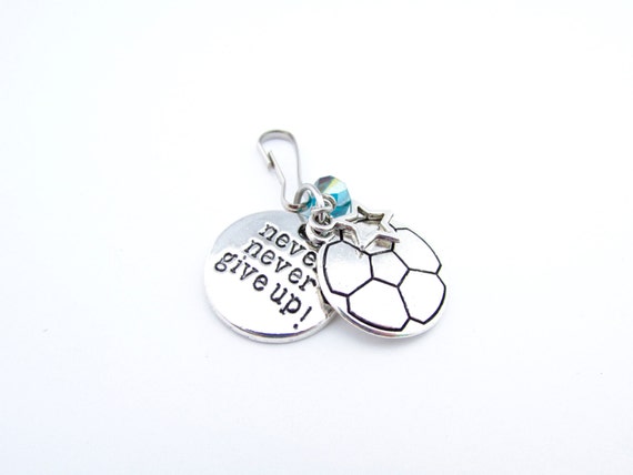 Soccer Zipper Pull, Soccer Gifts, Soccer Player Gift, Soccer Gifts For Girls,Soccer Bag Charm, Soccer Bag