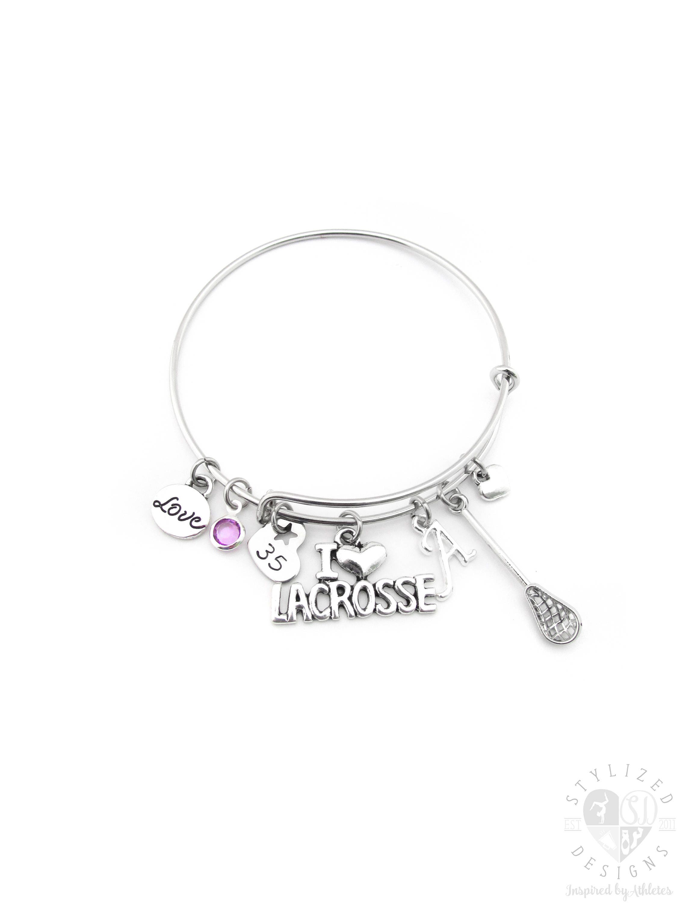 Lacrosse Jewelry for Lacrosse Player Lacrosse Bracelet Girls Lacrosse Bracelet 