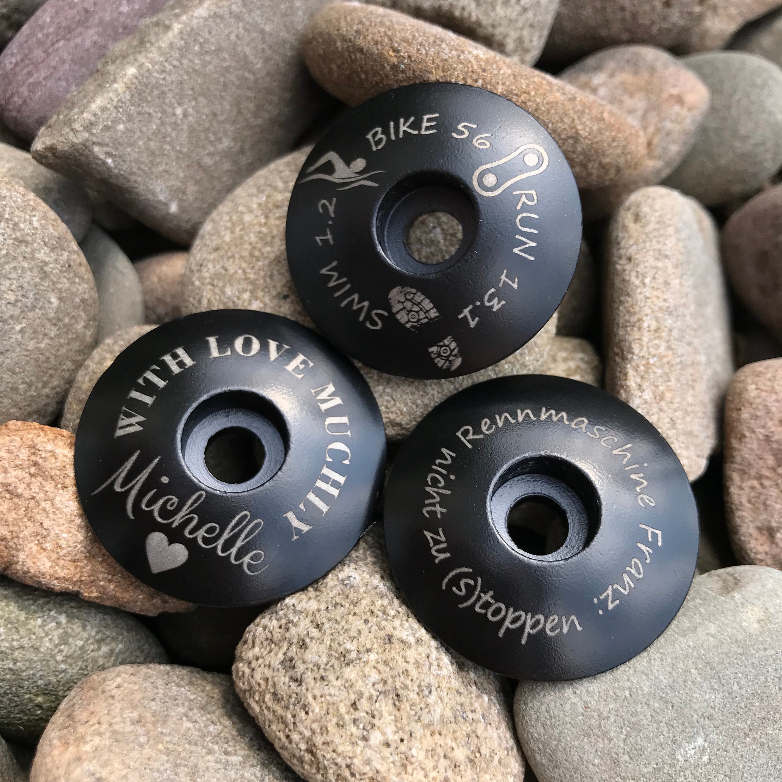 Personalised Date Bike Headset Cap For Cyclists