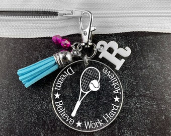 Regalos de tenis para niñas, tirador de cremallera de tenis, regalos para equipos de tenis, regalo para tenistas, regalo de tenis para niñas, regalo para tenistas
