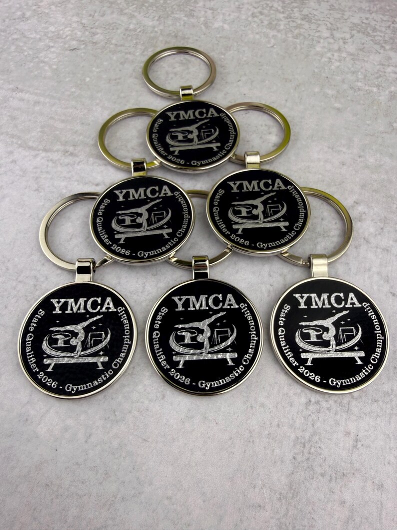 Gymnastics States Qualifier Gift, Personalized Gymnast Keychain, State ...