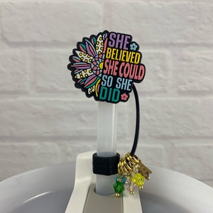 Straw Topper, Tumbler Straw Top, Straw Cap, Straw Lid, Straw Cover, Cup Topper, Tumbler Accessories, Cup Accessory, Inspirational Gift