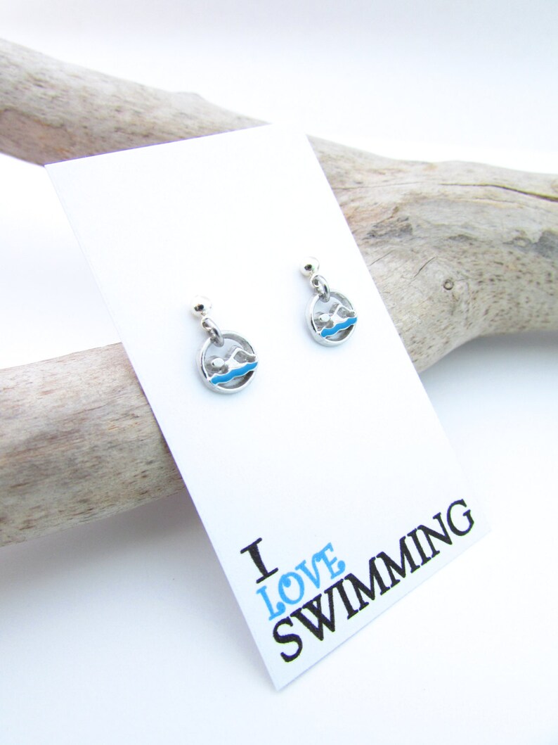 Swimming Earrings Swim Earrings Swimming Jewelry Gifts for Etsy