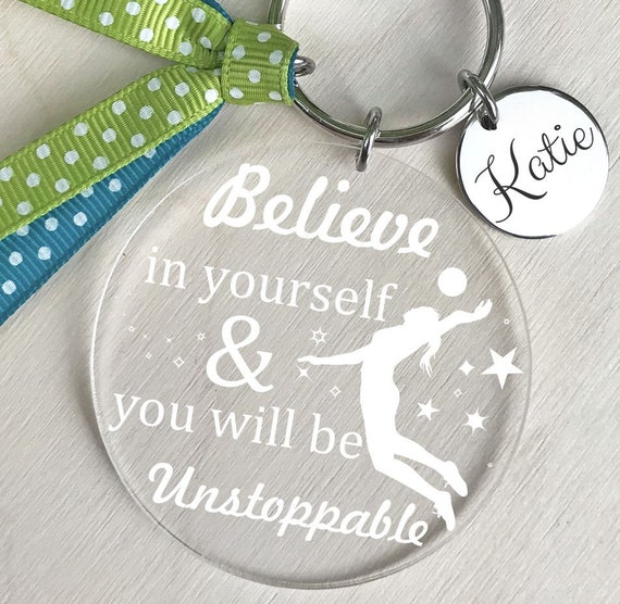 Ribbon Charm Volley Ball key chain