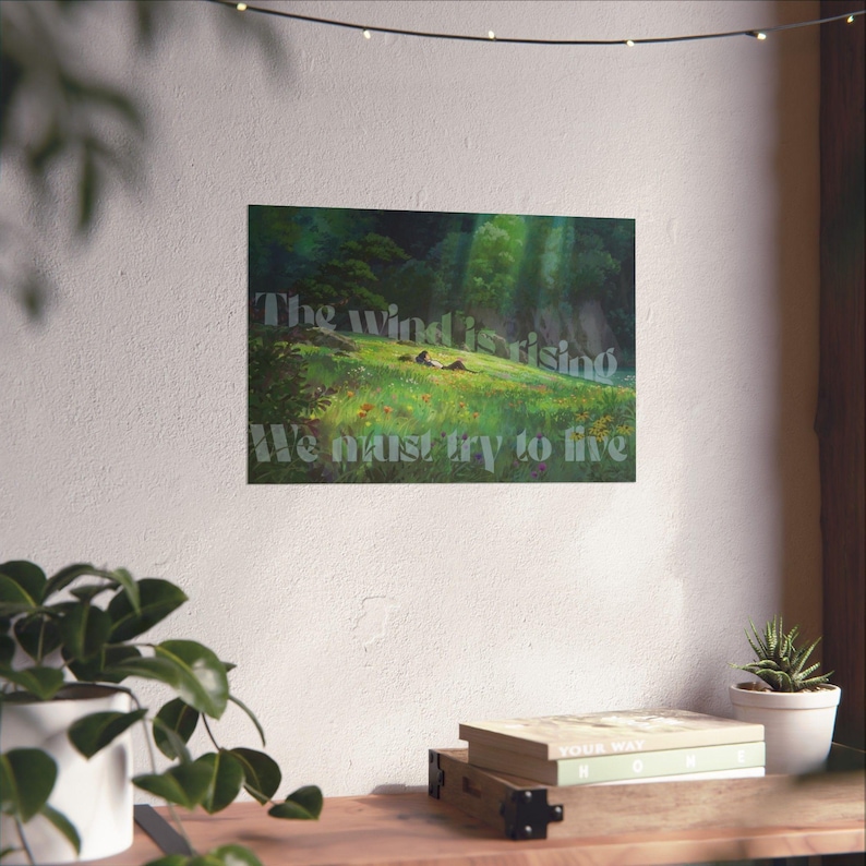 Studio Ghibli Matte Poster | Landscape movie wall decor image 1