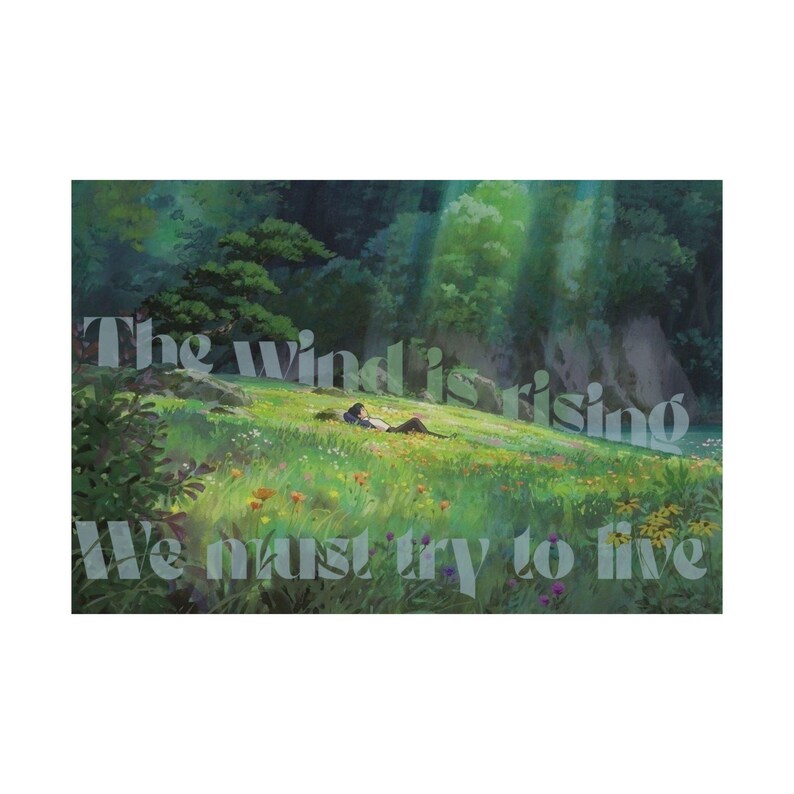 Studio Ghibli Matte Poster | Landscape movie wall decor image 3