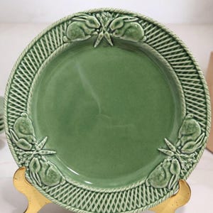 Platos con forma de conejo de Bordallo Pinheiro / Juego de té Zrike Brier Patch / Vajilla vintage de Pascua