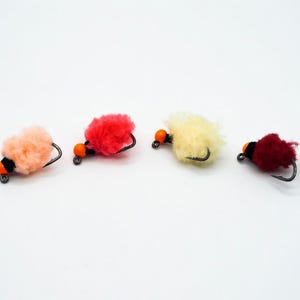 Eggstasy Egg Fly 4 Pack – Tungsten Jig Fly for Steelhead & Trout – Size 10 Daiichi Hook