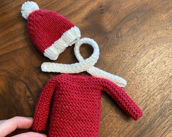 Elf Doll Replacement Santa Hat with Matching Scarf, Shelf Elf