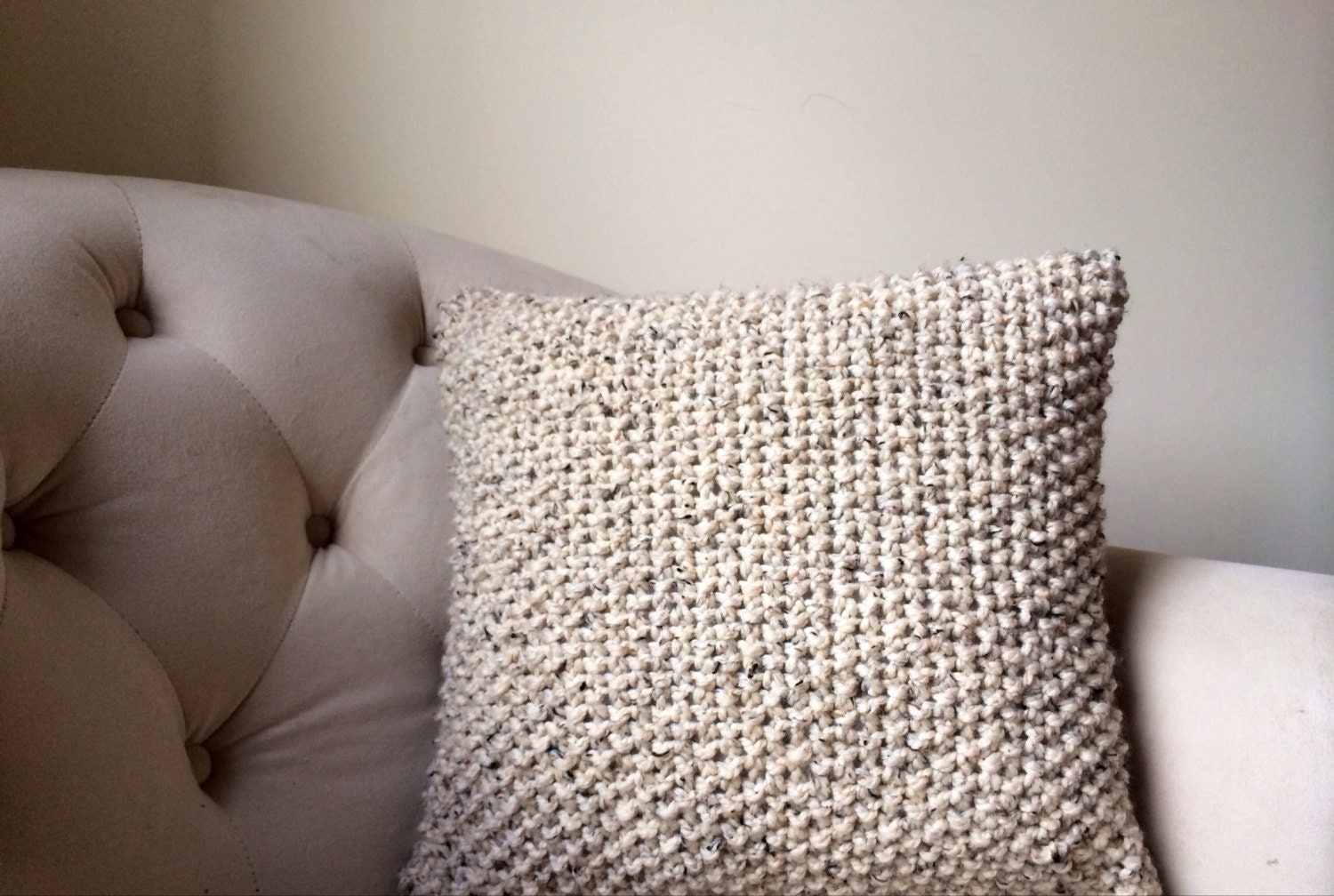 Knit Pillow Cover / Decorative Knitted Throw Pillow / Fall Etsy