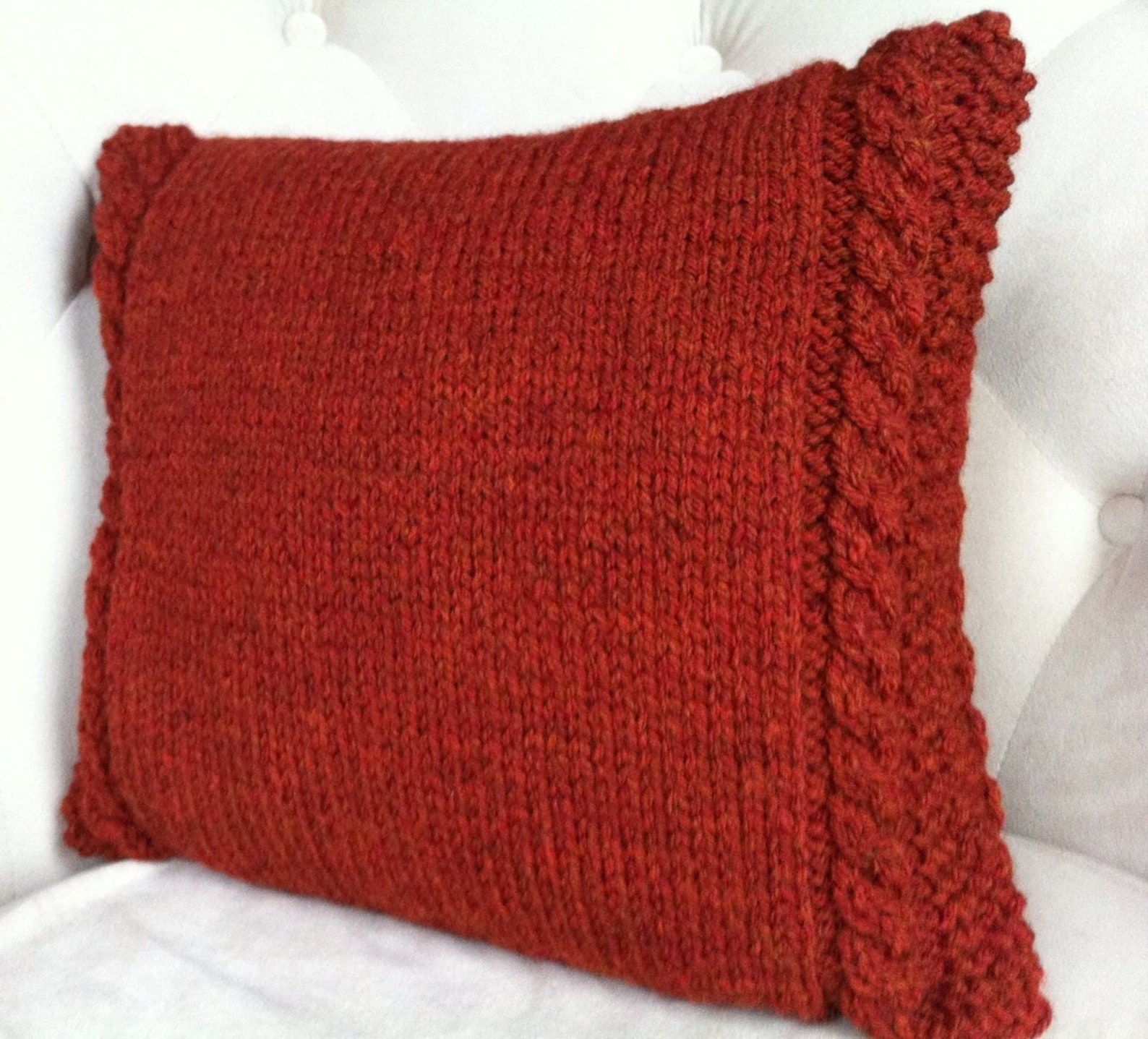 Decorative Pillow / Cable Knit Pillow Cover Etsy
