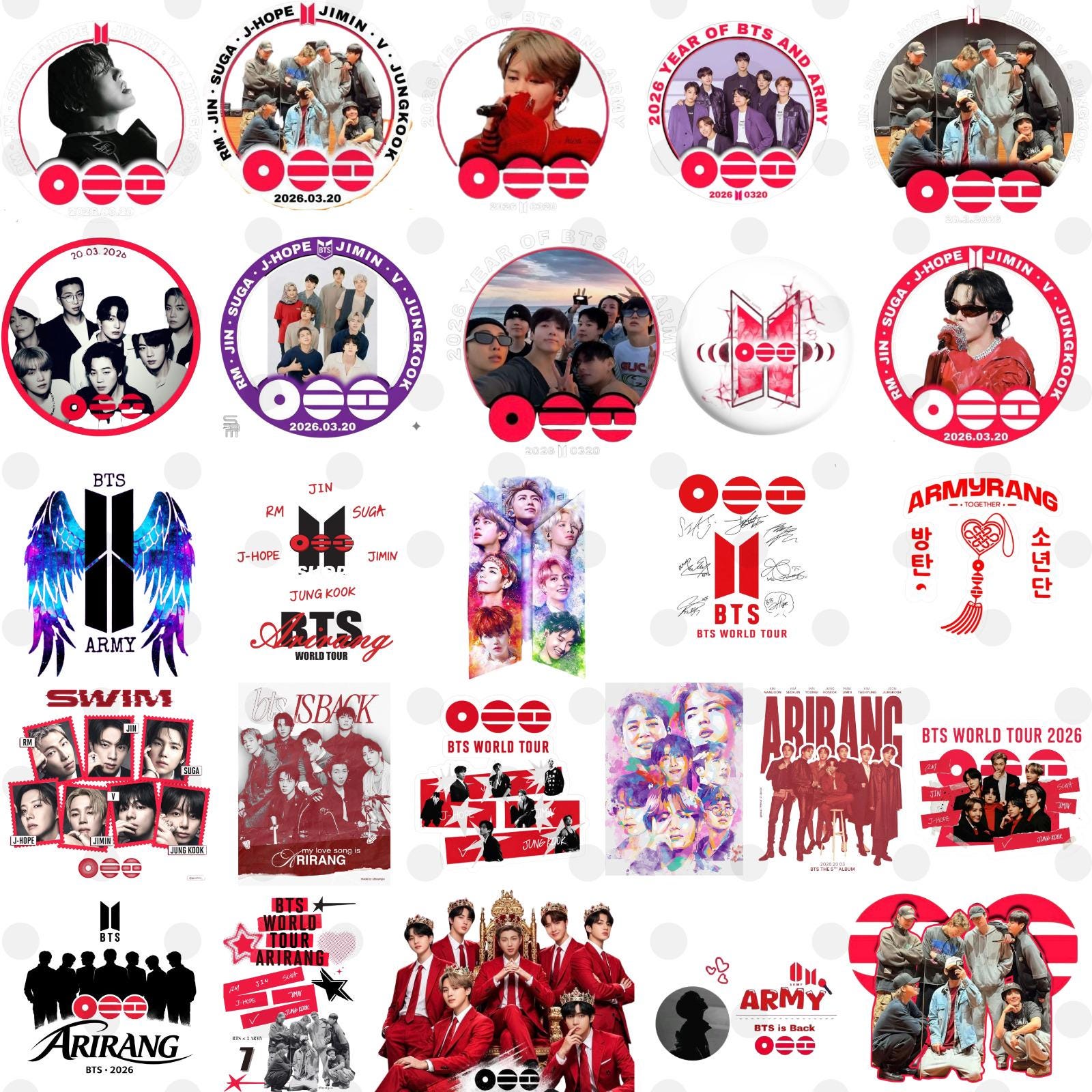 Printable bts stickers - Etsy 日本