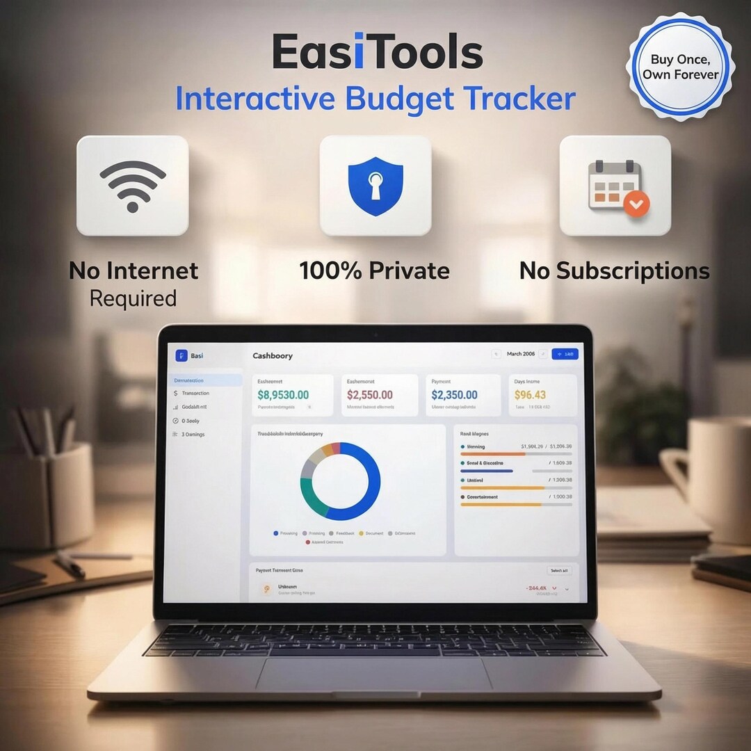 Interactive Browser Budget Tracker | No App, Offline Use (digital ...