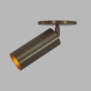 Modern Brass Ceiling Spotlight, Adjustable Wall Light, Minimalist Cylinder Lamp, Directional Downlight, Industrial Flush Mount Lighting