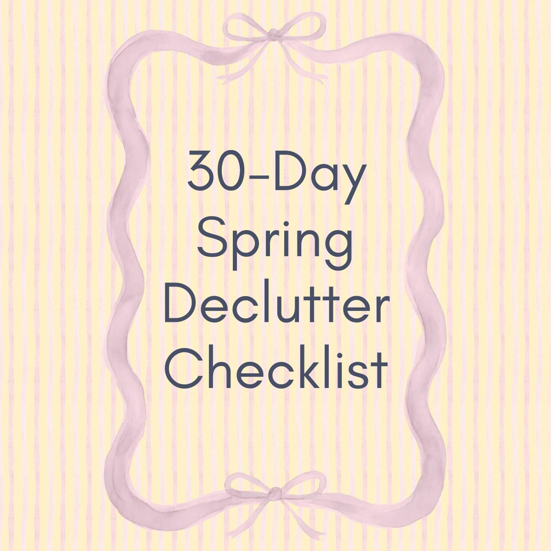 30-day Spring Declutter Checklist - Etsy