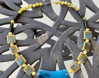 Agate and Jade Necklace