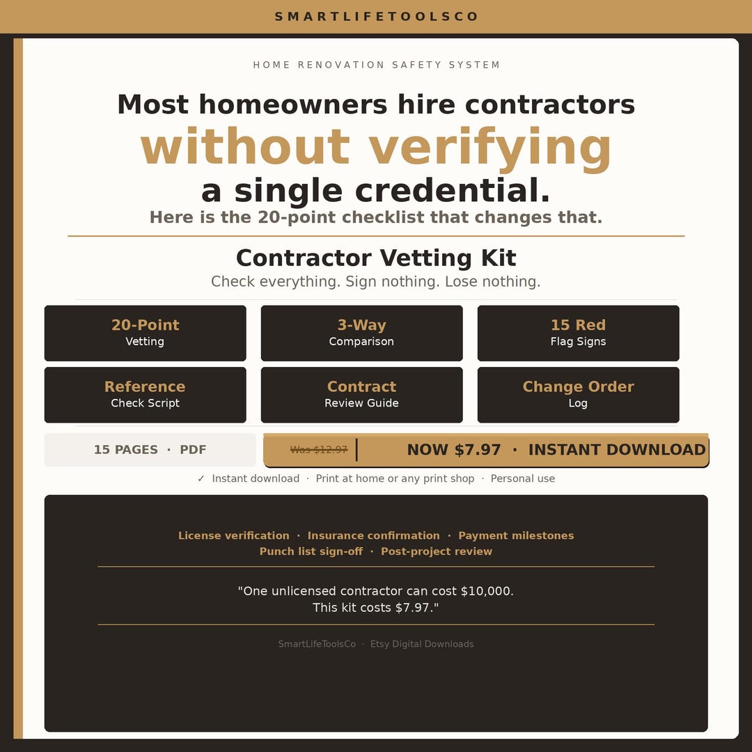 Contractor Checklist Printable | Contractor Comparison Tool ...