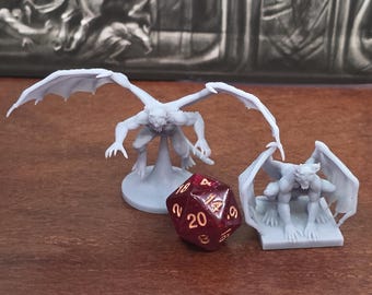 Gargoyle | DnD Miniature | Resin | 28mm Scale | 4 Versions