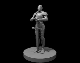 Human Female Fighter | DnD Miniature | Resin | 28mm Scale | 12 Versions