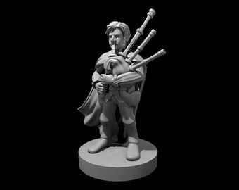 Gnome Bard Player | DnD Miniature | Resin | 28mm Scale |3Versions