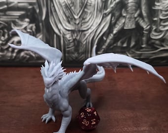 Red Dragon | DnD Large Miniature | Resin | 28mm Scale | 3 Versions
