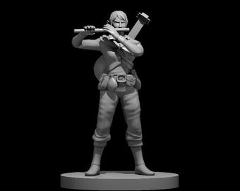 Elf Bard Player | DnD Miniature | Resin | 28mm Scale |7 Versions