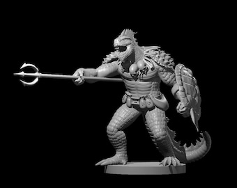 Lizard Folk | DnD Miniature | Resin | 28mm Scale | 5 Versions