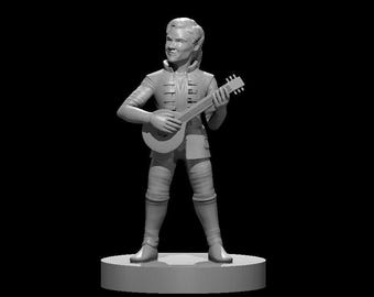 Halfling Bard Player | DnD Miniature | Resin | 28mm Scale |3 Versions