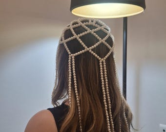 Headpiece – Handmade  Hair Accessory – Bridal Hair Jewelry – Wedding – Festival Head Chain