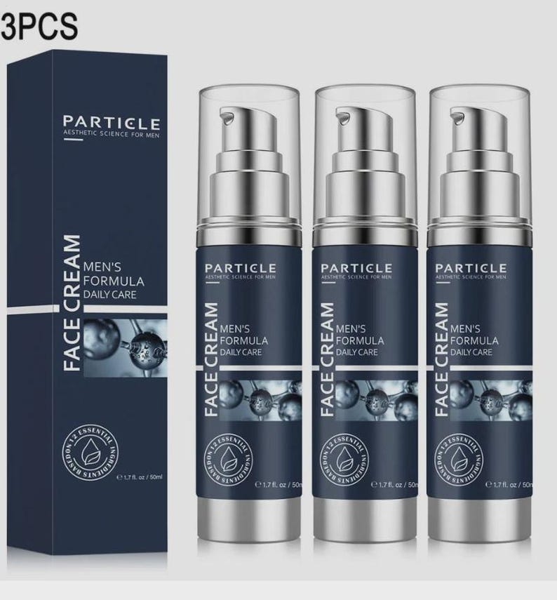 3 Pack Particle Face Cream for Men 6-in-1 Anti-Aging Moisturizer – Dark Spots, Eye Bags & Wrinkles bild 1