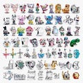 Various cartoon character beaded necklaces, silver pendant animal-shaped ornaments.Fit Pandora European Bracelet Charms,Gift for Her product logo