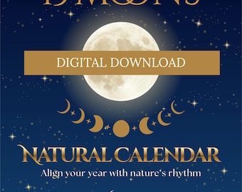 13 Moons Natural Calendar 2026-2027 – Equinox Planner (Digital Download)