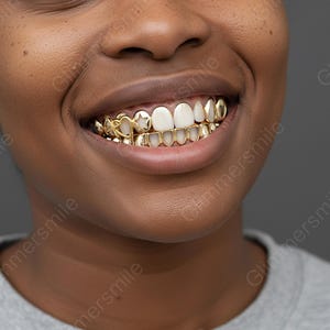 Heart Star Grillz 3-delige open grillz-set, gouden stertandkapjes, zilveren bodemgrills, gladde hiphop-mondsieraden, planeettandenafdekking