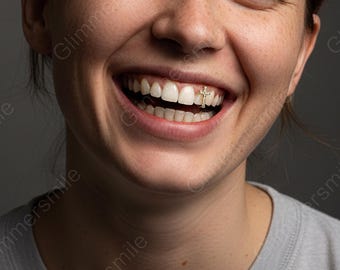 Iced Out Diamond Cross Single Tooth Grillz, 18K guldpläterad diamantbelagd tandkåpa, hiphop-munsmycken, tandskydd för streetwear-accessoar