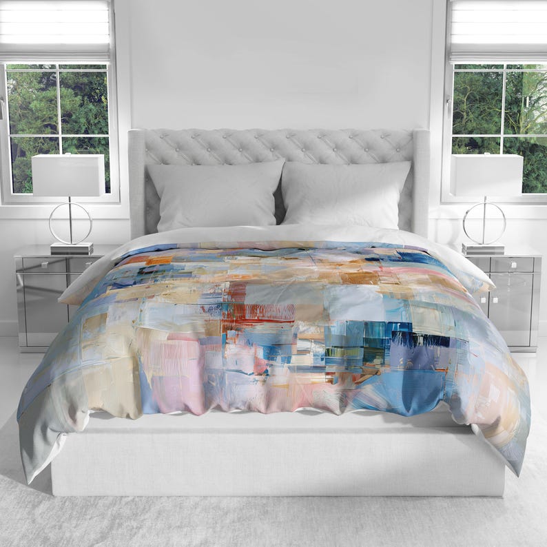 Abstract Art Duvet Cover: Cotton or Silky Microfiber Bedding - 102 - Etsy