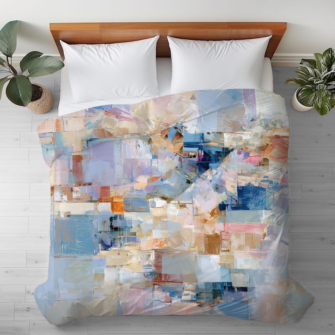 Abstract Art Duvet Cover: Cotton or Silky Microfiber Bedding - 102 - Etsy