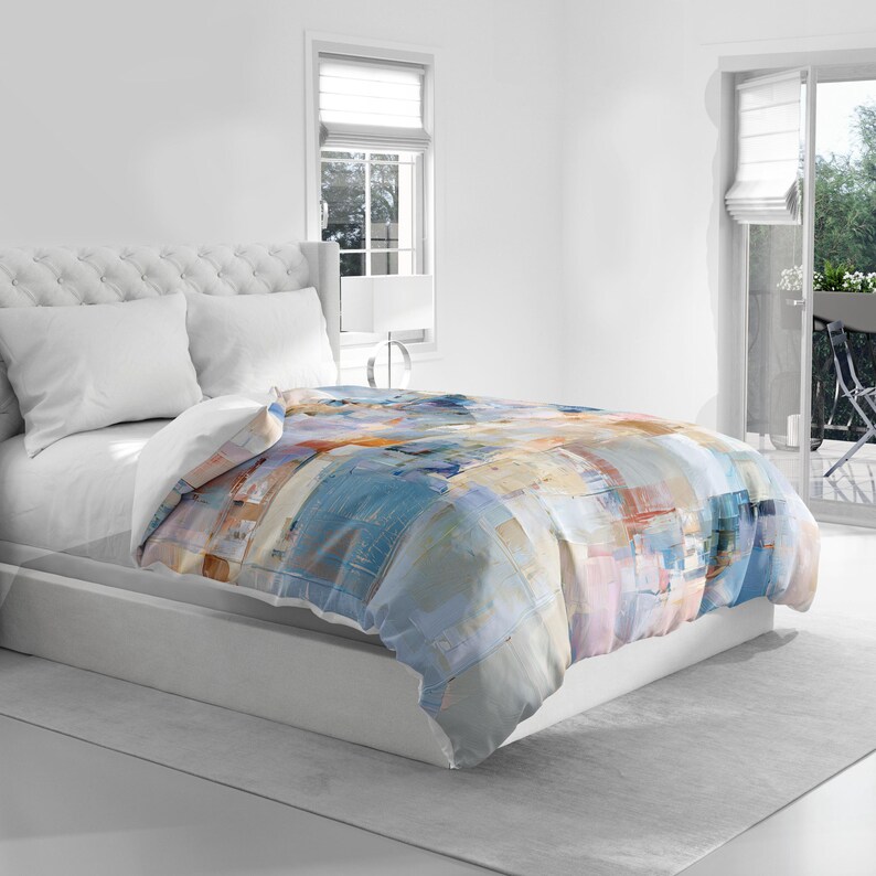 Abstract Art Duvet Cover: Cotton or Silky Microfiber Bedding - 102 - Etsy